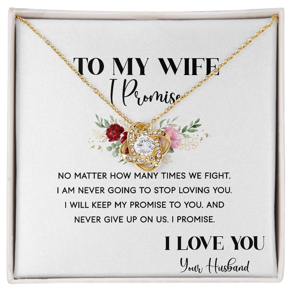 To My Wife - I Promise - Necklace Gift