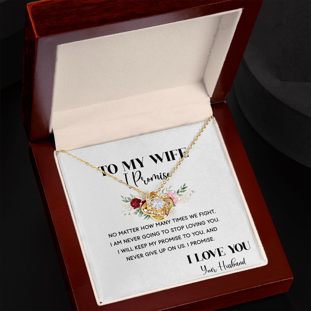 To My Wife - I Promise - Necklace Gift